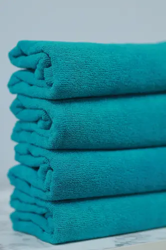 Парикмахерское Специальное Красящее Микроволокно Полотенце для волос 50x90 см. Набор из 4 штук - Зеленый - 5