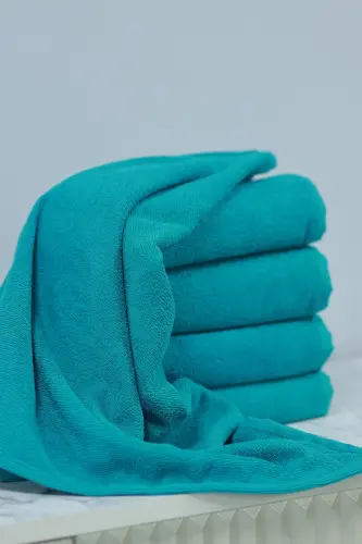 Парикмахерское Специальное Красящее Микроволокно Полотенце для волос 50x90 см. Набор из 4 штук - Зеленый - 7