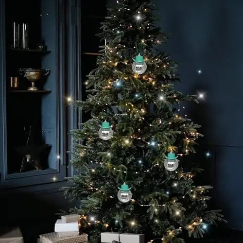 spansee Black Disco Ball Cowboy Hat Car Accessory, Mirror Ornament, Interior Accessories - 5