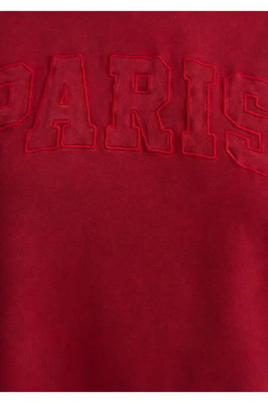 Paris Printed Red T-Shirt Oversize / Wide Cut - 6