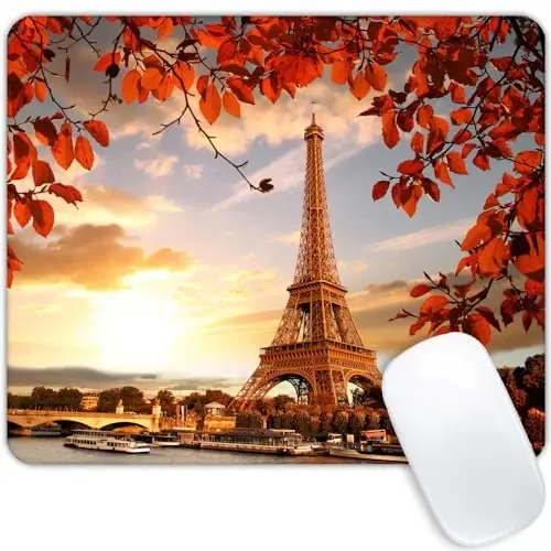 Natural Scenery of Paris Mouse pad Customized Mousepad Non-Slip Rubber Base Mouse Pads for Computers Laptop Office Desk Accessories Mouse pad - 1
