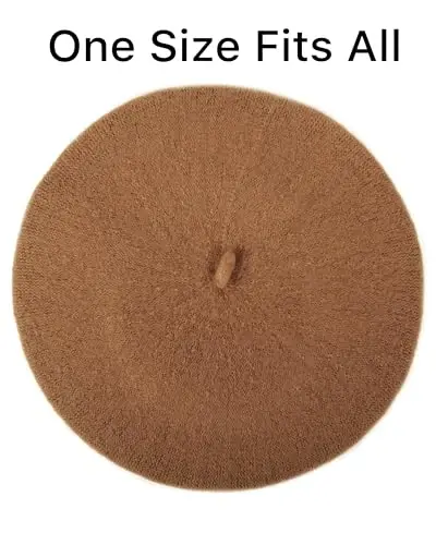 Parquet Solid Color French Beret Hat. Classic French, Casual and Chic Lightweight Cap for Women - 6