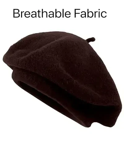 Parquet Solid Color French Beret Hat. Classic French, Casual and Chic Lightweight Cap for Women - 5