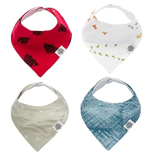 Parker Baby Bandana Drool Bibs 4 Pack Baby Bibs for Boys, Girls, Unisex - PARKER