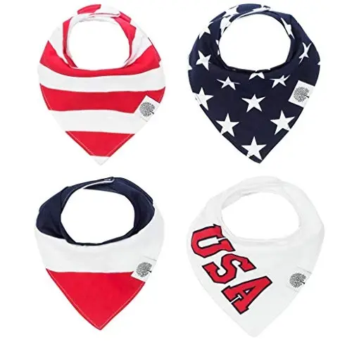 Parker Baby Bandana Drool Bibs 4 Pack Baby Bibs for Boys, Girls, Unisex 