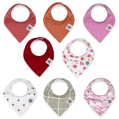 Parker Baby Bandana Drool Bibs 8 Pack Baby Bibs for Boys, Girls, Unisex - Soft & Stylish Teething Bibs for Babies - 1