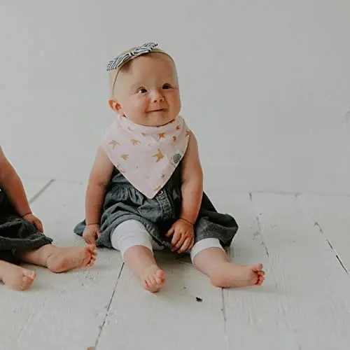 Parker Baby Bandana Drool Bibs 4 Pack Baby Bibs for Boys, Girls, Unisex - 5