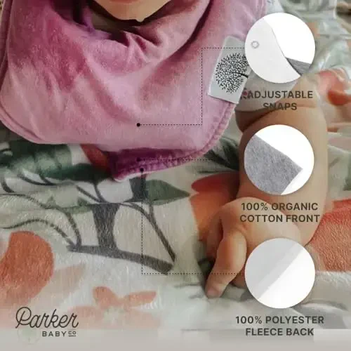 Parker Baby Bandana Drool Bibs 8 Pack Baby Bibs for Boys, Girls, Unisex - Soft & Stylish Teething Bibs for Babies - 4