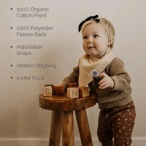 Parker Baby Bandana Salya Önlüğü 8'li Paket Erkek, Kız, Unisex Bebek Önlükleri - Bebekler için Yumuşak ve Şık Diş Çıkarma Önlükleri - PARKER (1)