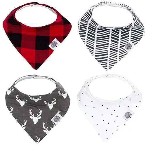 Parker Baby Bandana Drool Bibs 4 Pack Baby Bibs for Boys, Girls, Unisex 