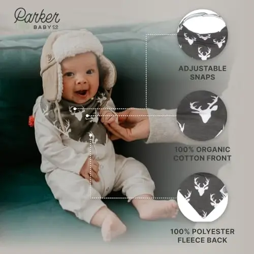 Parker Baby Bandana Drool Bibs 4 Pack Baby Bibs for Boys, Girls, Unisex - 4