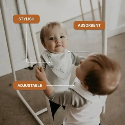 Parker Baby Bandana Drool Bibs 4 Pack Baby Bibs for Boys, Girls, Unisex - 3