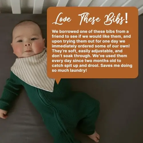 Parker Baby Bandana Drool Bibs 8 Pack Baby Bibs for Boys, Girls, Unisex - Soft & Stylish Teething Bibs for Babies - 6