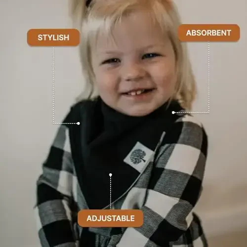 Parker Baby Bandana Drool Bibs 8 Pack Baby Bibs for Boys, Girls, Unisex - Soft & Stylish Teething Bibs for Babies - 3