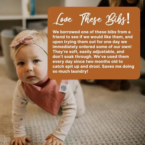 Parker Baby Bandana Drool Bibs 8 Pack Baby Bibs for Boys, Girls, Unisex - Soft & Stylish Teething Bibs for Babies - 6