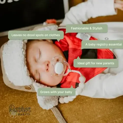 Parker Baby Bandana Soʻlak Bibs 4 Pack Oʻgʻil bolalar, Qizlar, Uniseks uchun bolalar Bibslari - 5