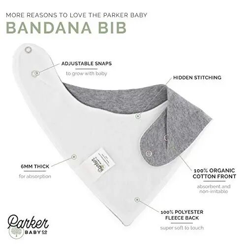Parker Baby Bandana So'lakaylik Bibs 8 Pack Chaqaloq Bibs o'g'il bolalar, qizlar, Unisex uchun - Chaqaloqlar uchun yumshoq va zamonaviy tishlash bibslari 
