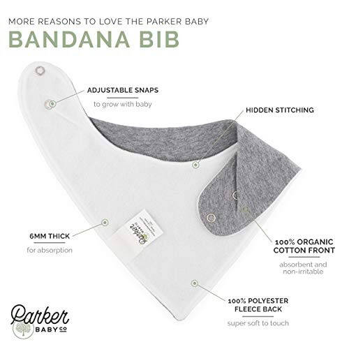 Parker Baby Bandana Tupurik Biblari 4 ta To'plam Chaqaloq Biblari O'g'il, Qiz, Unisex uchun - 1