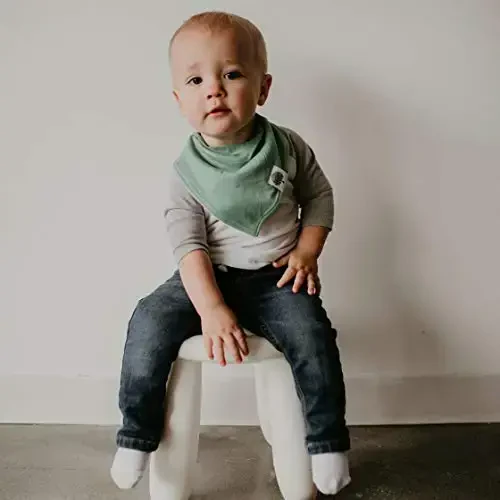 Parker Baby Bandana Drool Bibs 8 Pack Baby Bibs for Boys, Girls, Unisex - Soft & Stylish Teething Bibs for Babies - 6