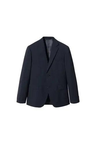 Parlak Mavi Erkek Yetişkin Blazer Ceket 47094008-Parlak Mavi - MANGO MAN (1)