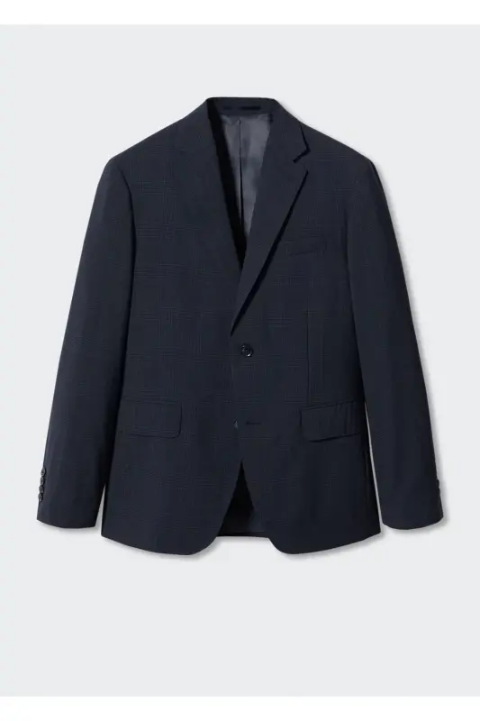 Parlak Mavi Erkek Yetişkin Blazer Ceket 47094008-Parlak Mavi - MANGO MAN