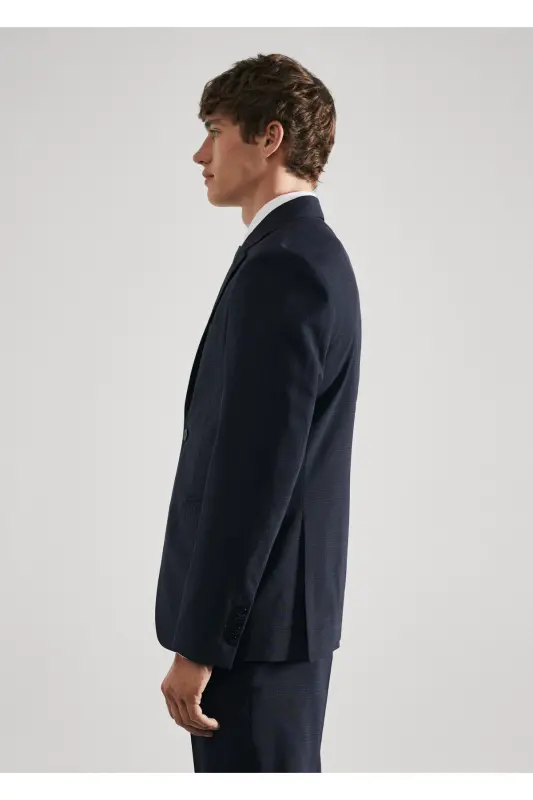 Parlak Mavi Erkek Yetişkin Blazer Ceket 47094008-Parlak Mavi - 5