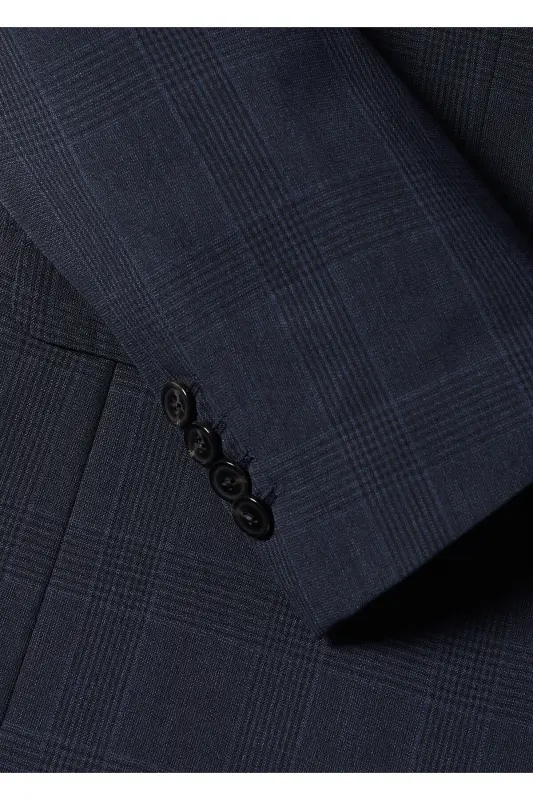 Parlak Mavi Erkek Yetişkin Blazer Ceket 47094008-Parlak Mavi - 7