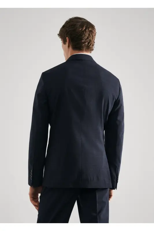 Parlak Mavi Erkek Yetişkin Blazer Ceket 47094008-Parlak Mavi - 8