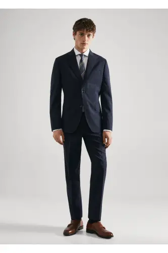 Parlak Mavi Erkek Yetişkin Blazer Ceket 47094008-Parlak Mavi - 9