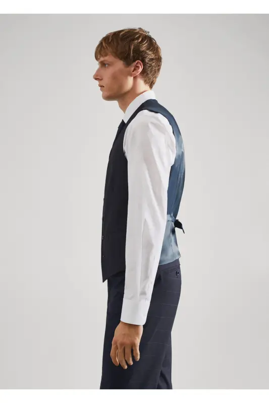 Parlak Mavi Erkek Yetişkin Yelek 47001176-Parlak Mavi - 4