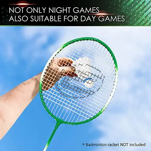 Badminton Shuttlecocks, Badminton Birdies 4pcs - Lighting Glow in The Dark Night - 5