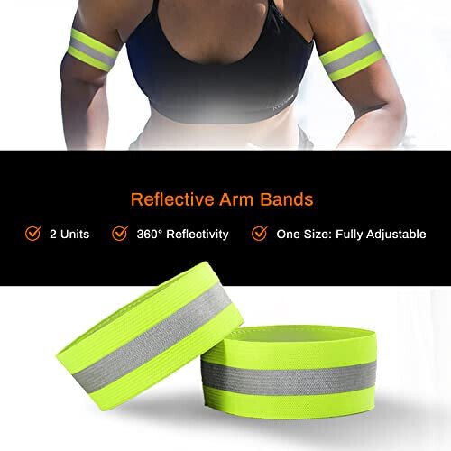 Knuckle Lights Reflective Running Gear Safety Bundle - Reflective Vest, LED Safety Light, Reflective Bands, Night Safety Gear for Runners, Cycling, Hiking, Walking - High Visibility Reflective Gear - 5