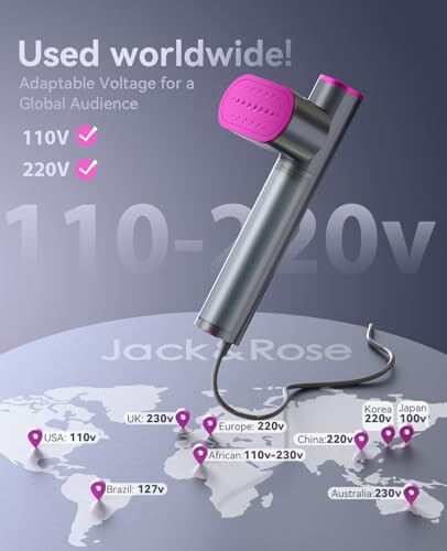 Паровой утюг для одежды Jack ＆ Rose Travel Steamer, портативный паровой утюг 100-220В, нагрев за 15 секунд, паровой утюг ＆ утюг 2 в 1, дорожный паровой утюг, большая керамическая нагревательная панель, для путешествий по всему миру ＆ Европе - 1