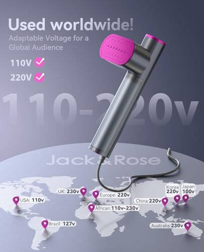 Паровой утюг для одежды Jack ＆ Rose Travel Steamer, портативный паровой утюг 100-220В, нагрев за 15 секунд, паровой утюг ＆ утюг 2 в 1, дорожный паровой утюг, большая керамическая нагревательная панель, для путешествий по всему миру ＆ Европе - 1