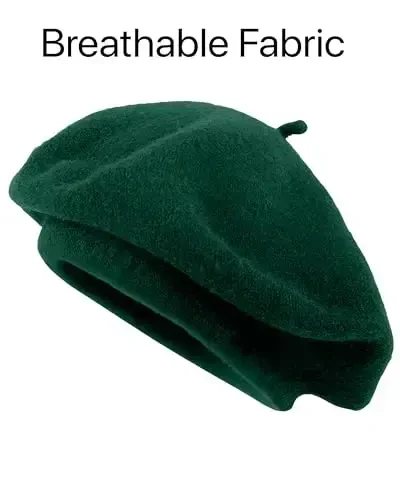 Parquet Solid Color Fransuz Beret Shlyapa. Ayollar uchun klassik fransuzcha, kundalik va zamonaviy yengil shapka - 6