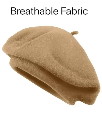 Parquet Solid Color French Beret Hat. Classic French, Casual and Chic Lightweight Cap for Women - 5