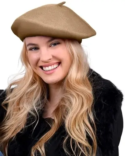 Parquet Solid Color French Beret Hat. Classic French, Casual and Chic Lightweight Cap for Women - PARQUET