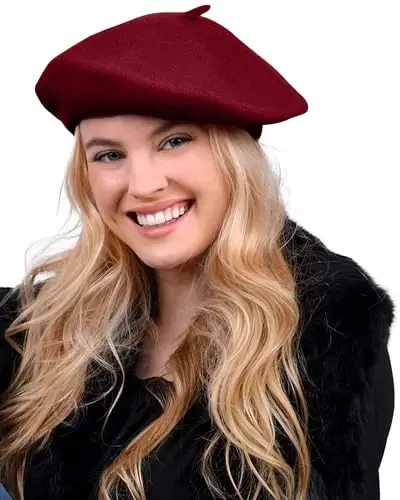 Parquet Solid Color French Beret Hat. Classic French, Casual and Chic Lightweight Cap for Women 