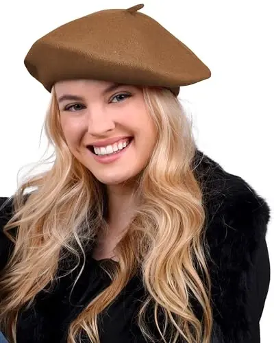 Parquet Solid Color French Beret Hat. Classic French, Casual and Chic Lightweight Cap for Women 