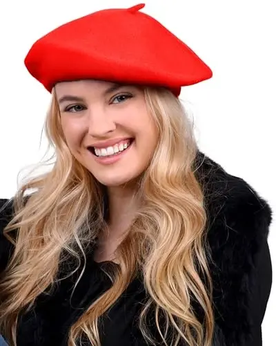 Parquet Solid Color French Beret Hat. Classic French, Casual and Chic Lightweight Cap for Women 