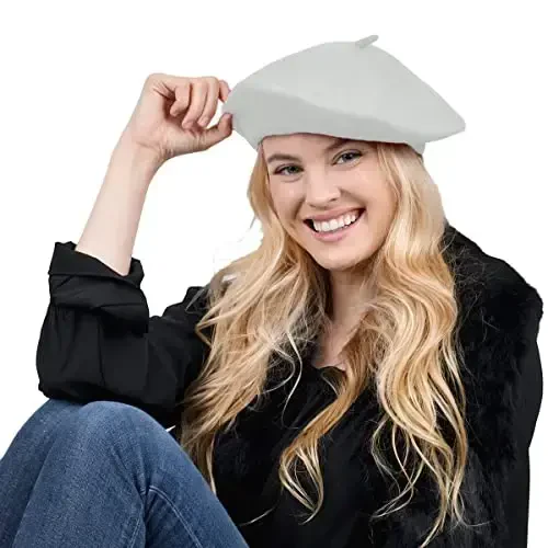 Parquet Solid Color French Beret Hat. Classic French, Casual and Chic Lightweight Cap for Women 