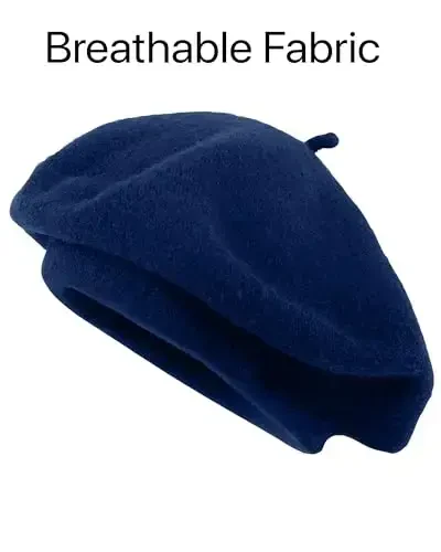 Parquet Solid Color French Beret Hat. Classic French, Casual and Chic Lightweight Cap for Women - 5