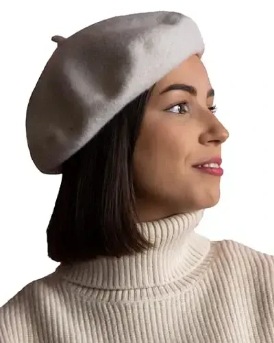 Parquet Solid Color French Beret Hat. Classic French, Casual and Chic Lightweight Cap for Women 
