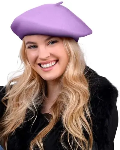 Parquet Solid Color French Beret Hat. Classic French, Casual and Chic Lightweight Cap for Women - 1
