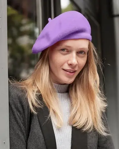Parquet Solid Color French Beret Hat. Classic French, Casual and Chic Lightweight Cap for Women - PARQUET (1)