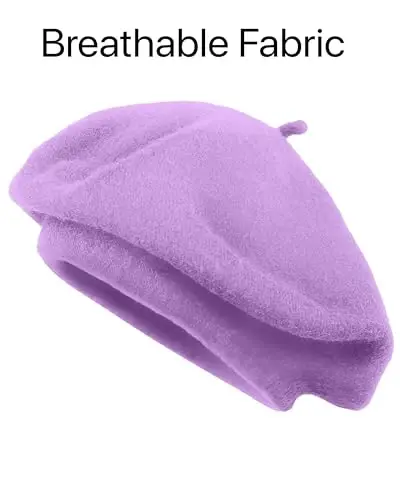 Parquet Solid Color French Beret Hat. Classic French, Casual and Chic Lightweight Cap for Women - 5
