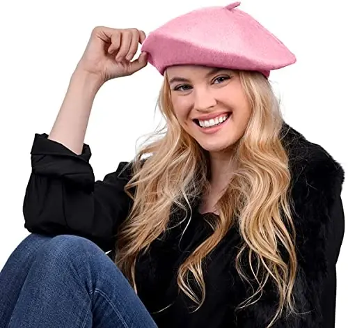 Parquet Solid Color French Beret Hat. Classic French, Casual and Chic Lightweight Cap for Women - 1