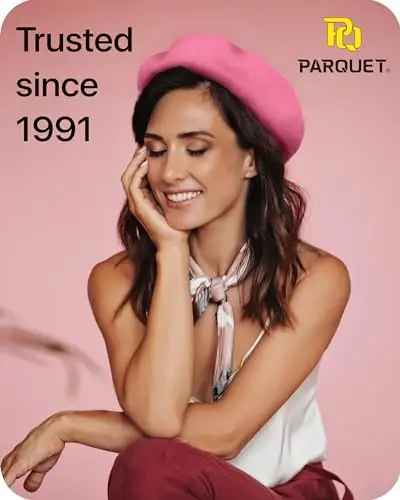 Parquet Solid Color French Beret Hat. Classic French, Casual and Chic Lightweight Cap for Women - PARQUET (1)