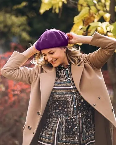 Parquet Solid Color French Beret Hat. Classic French, Casual and Chic Lightweight Cap for Women - PARQUET (1)