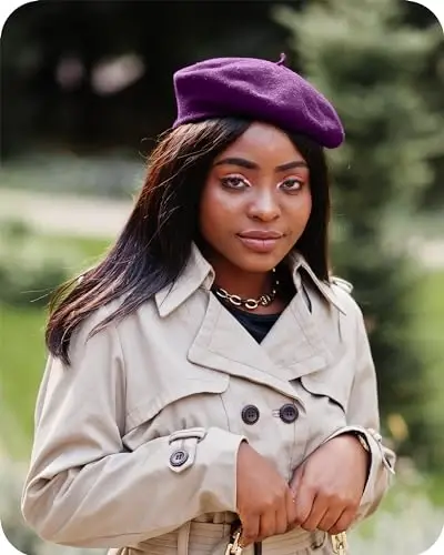 Parquet Solid Color French Beret Hat. Classic French, Casual and Chic Lightweight Cap for Women - 4
